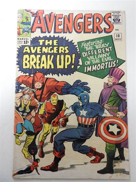 The Avengers 10 1964 GD VG Condition Moisture Stain 1 2 In Spine