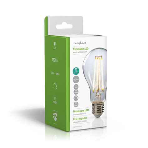 LED Filament Bulb E27 A70 12 W 1521 Lm 2700 K Dimmable Warm