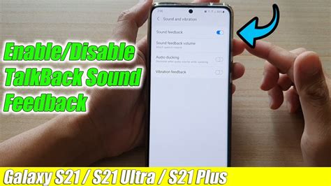 Galaxy S21 Ultra Plus How To Enable Disable TalkBack Sound Feedback