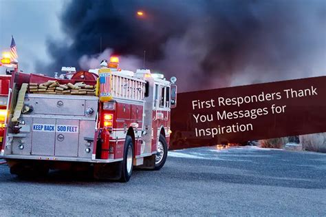 Thank You Messages to First Responders for Your Inspiration