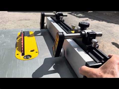 Jessem Clear Cut Stock Guides On Dewalt Portable Table Saw YouTube