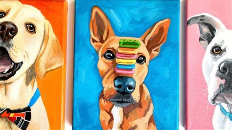 Original dog painting in acrylic 'Do I look cute' Art & Collectibles ...