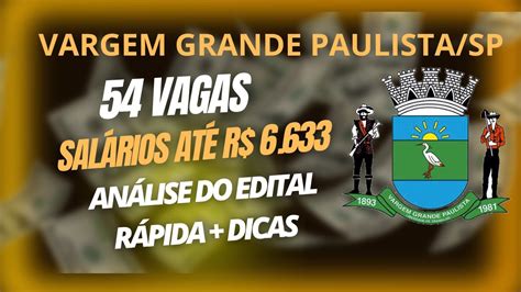 ANÁLISE SIMPLIFICADA DO EDITAL DO CONCURSO VARGEM GRANDE PAULISTA SP