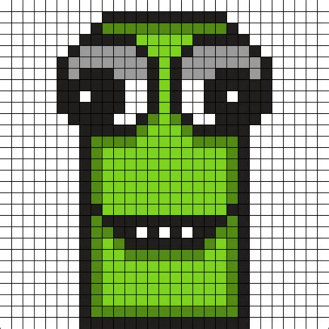 Green Rainbow Friends Perler Charm Perler Bead Pattern Bead Sprites