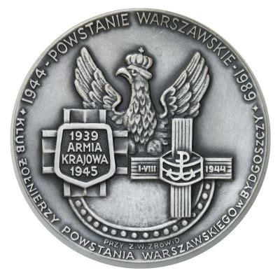 medal GENERAŁ TADEUSZ BÓR KOMOROWSKI 1944 POWSTANIE WARSZAWSKIE