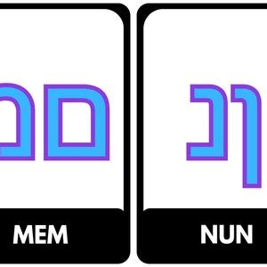 Hebrew Alphabet Flashcards - Etsy