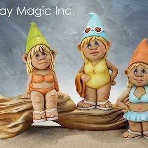 Sun Bathing Gnome Bikini Standing With Base Unpainted Please Read Policies Before Ordering You