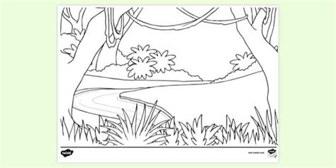 FREE! - Jungle Background Colouring Sheet - Creative Activity