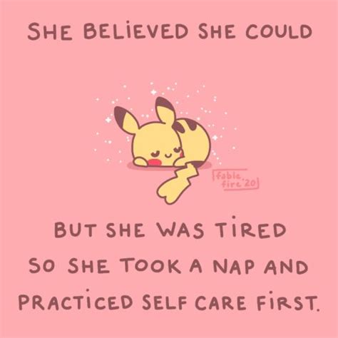 A Pink Background With An Image Of A Pikachu And Text That Reads She