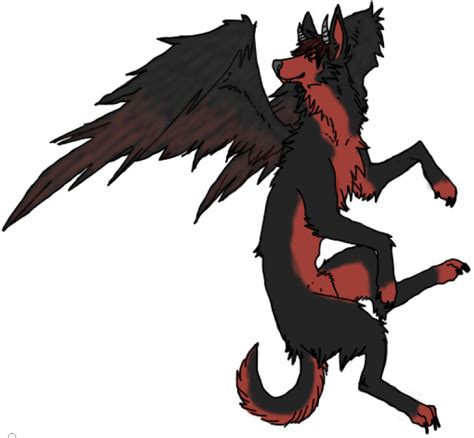 Anime Demon Wolves With Wings