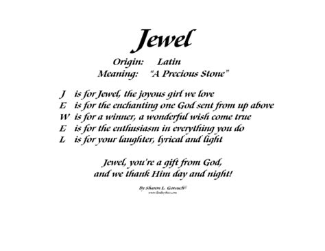 Meaning of Jewel - LindseyBoo