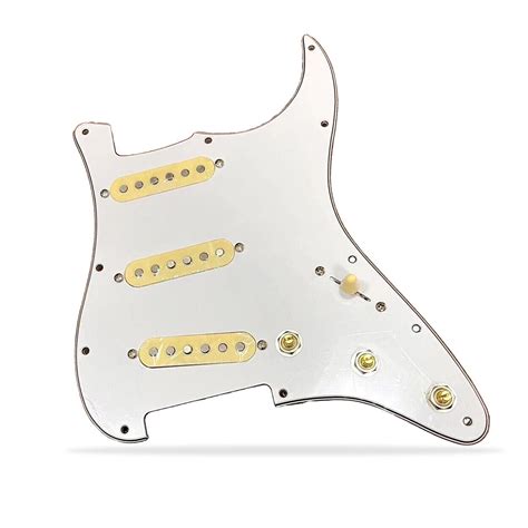 11 Hole SSS Prewired Loaded Pickguard With Ainico 5 Single Coil Pickups