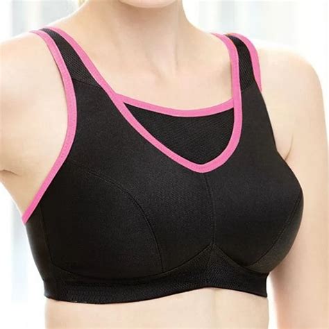 Womens Breathable Fitness Sports Bra High Impact No Bounce Plus Size Workouts Gym Yoga Bras