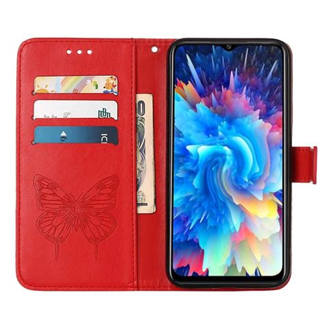 For Infinix Hot G X X B Embossed Butterfly Flip Leather Phone