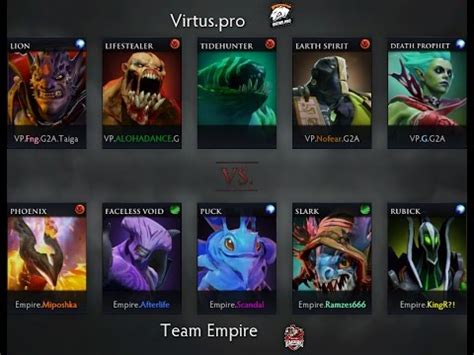 Dota Virtus Pro Vs Team Empire Game Sl I League Starseries S