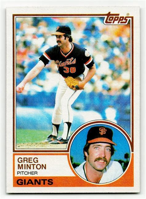 1983 Topps 470 Greg Minton San Francisco Giants Nmmt Id108 Ebay