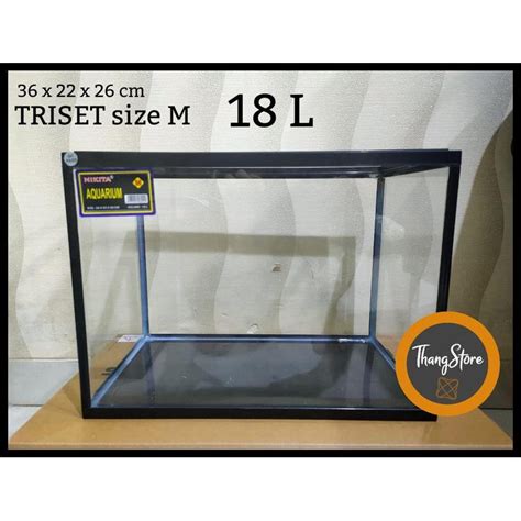 Jual Aquarium Triset Nikita Ukuran M Liter Khusus Gojek Grab