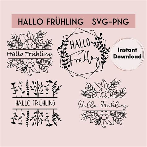 Fr Hling Plotterdatei Hallo Fr Hling Svg Png Plotter File Plotting