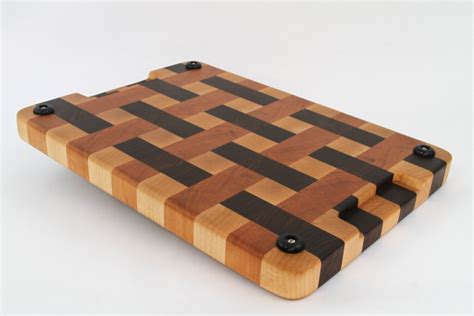 Stunning Handcrafted Wood Cutting Board - End Grain - Woven