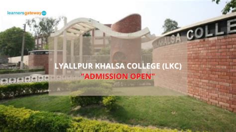 Lyallpur Khalsa College Lkc Jalandhar Admission Ranking Courses