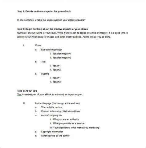 6+ Book Outline Templates - DOC, Excel, PDF