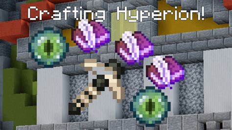 Crafting My Hyperion Hypixel Skyblock Youtube