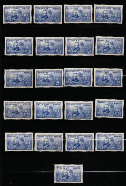 Colonies Fran Aise S Rie Pierre Marie Curie Timbres Neuf Sans