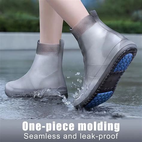 1 Par De Sapatos De Silicone Engrossado Sapato Cobre Overshoes