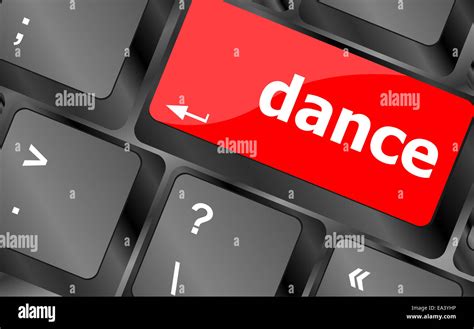 dance button on computer pc keyboard key Stock Photo - Alamy