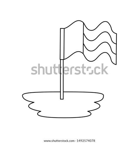 United Arab Emirates Flag Waving Pole Stock Vector Royalty Free