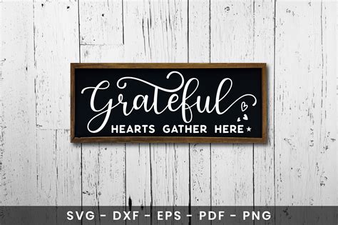 Grateful Hearts Gather Here Svg Graphic By Craftlabsvg Creative Fabrica