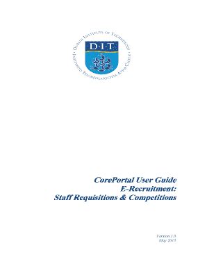 Fillable Online Dit Staff Requisition Form User Guide May 2013 Dit