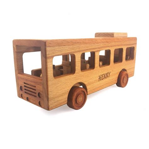 Custom Wooden Toy Bus Wooden School Bus Toy Wooden Car Gift - Etsy