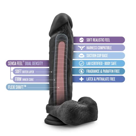 Bold Massive Dildo Au Naturel In W Balls Black Blush Satisfaction