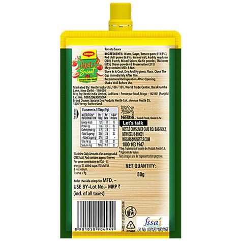 Buy Maggi Sauce Hot And Sweet Tomato Chilli Gm Pouch Online At The Best Price Of Rs