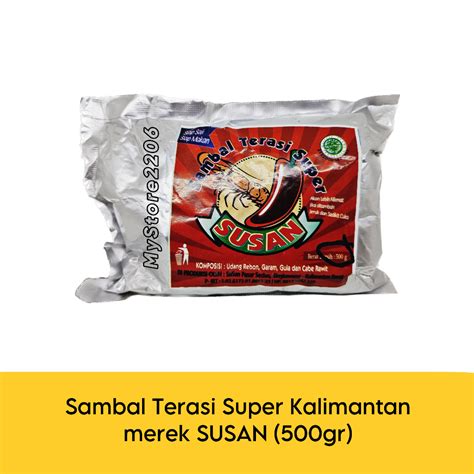 Jual Sambal Terasi Udang Panggang Super Halal Kalimantan Merek Susan