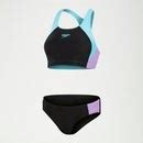 Women S Colourblock Splice Bikini Black Purple Speedo