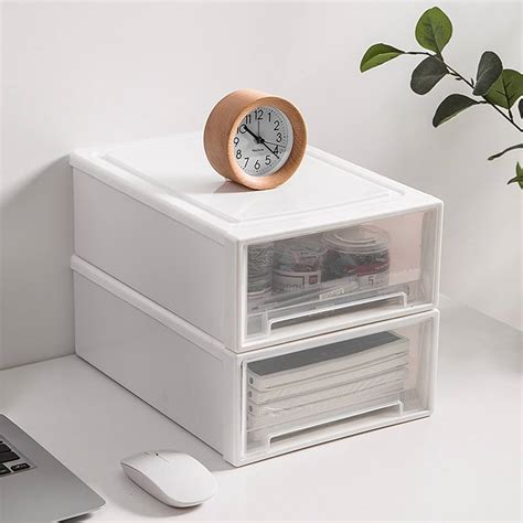 Small Desk Organizer Stackable Organizer Drawers Clear Desk Storage