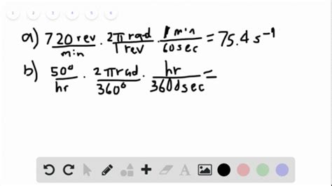 Solved Convert A Rev To Radians B Pi Rad To Revolutions