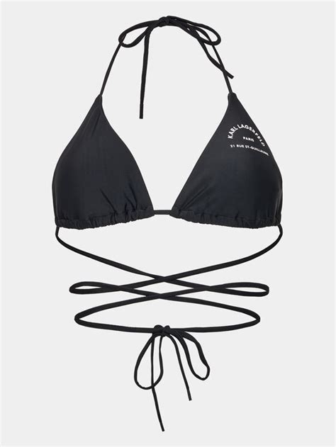 Karl Lagerfeld Haut De Bikini Logo W Noir Modivo Fr