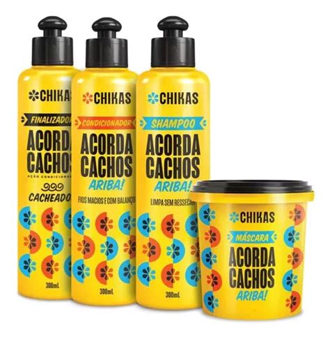 Kit Para Cabelos Cacheados Acorda Cachos Chikas Oficial