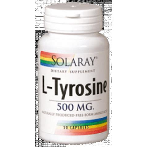 L TYROSINA 500 MG 50 CÁPSULAS SOLARAY Arganium Natural