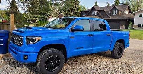 Voodoo Blue Tundra On Bilstein 5100 275 70 R18 Cooper Discoverer Xlt Method 305 18x9 Album