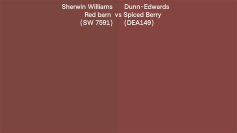 Sherwin Williams Red Barn Sw 7591 Vs Dunn Edwards Spiced Berry