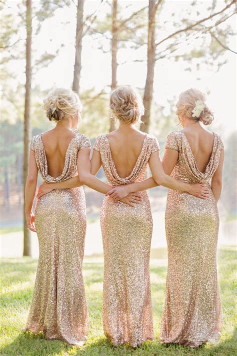 Long Champagne Bridesmaid Dresses Sparkle Bridesmaid Dress Glittery Sequin Bridesmaid Dress