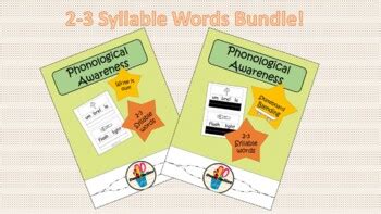 Phonological Awareness 2-3 Syllable Words Bundle! by Duso Online Shop