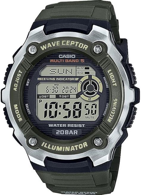 Casio Men S Digital Quartz Watch With Plastic Strap Wv R Aef