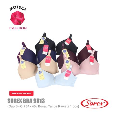 Jual Sorex 9813 Bra Bh Busa Sedang 3 4 Cup B C Tanpa Kawat Kait 3