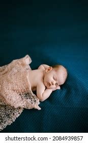Naked Baby Covered Shawl Sleeps On Stock Photo Shutterstock