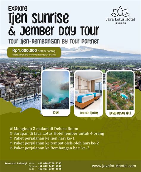 Open Trip “Blue Fire” Gunung Ijen dari Jember - Java Lotus Hotel Jember ...